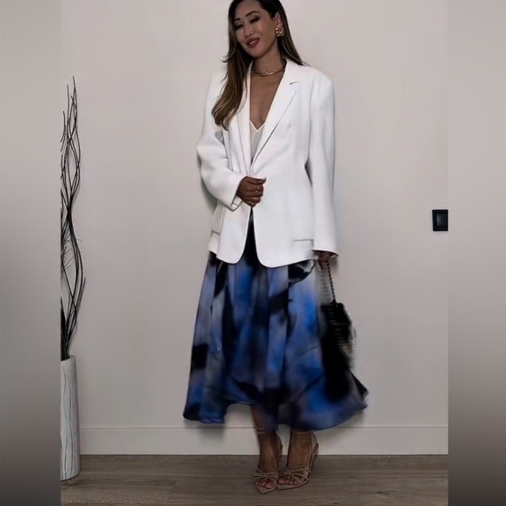 NET ZARA 100% RAMIE PRINT DRESS ZW COLLECTION - Picture 7 of 15